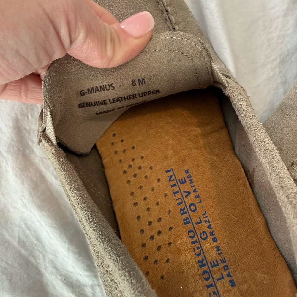 Giorgio Brutini Manus Light Tan Driving Loafers EUC 0004 - Picture 7 of 13